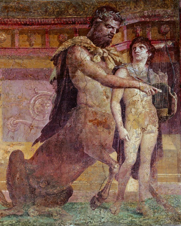 Achille e Chirone (seconda metà del I secolo d.C.), affresco.
Napoli, Museo Archeologico Nazionale